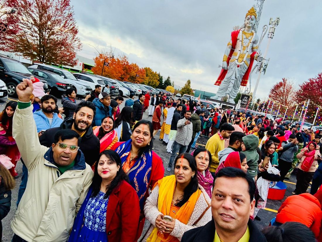 The BAJCCA family at Chhath Puja, Mississauga